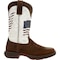 Durango Women's Western Boot, 9 M, Leather, 11 in H, Bay Brown/White DRD0394 - alternate 2
